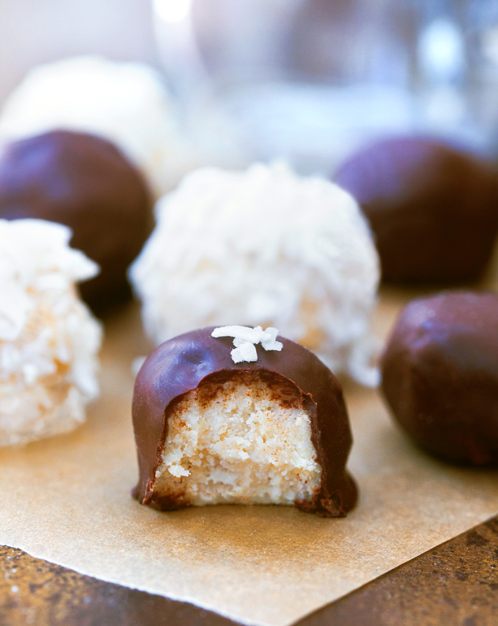 Chocolate Covered Coconut Balls Chocolate Covered Coconut Balls