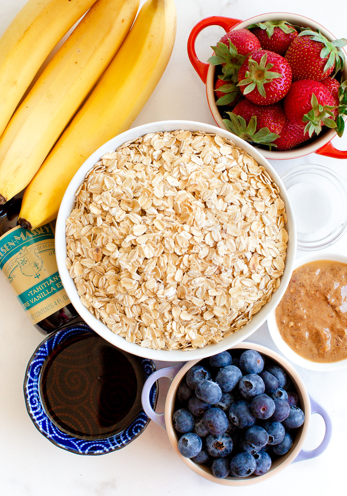 Banana Baked Oatmeal Ingredients Banana Baked Oatmeal Ingredients