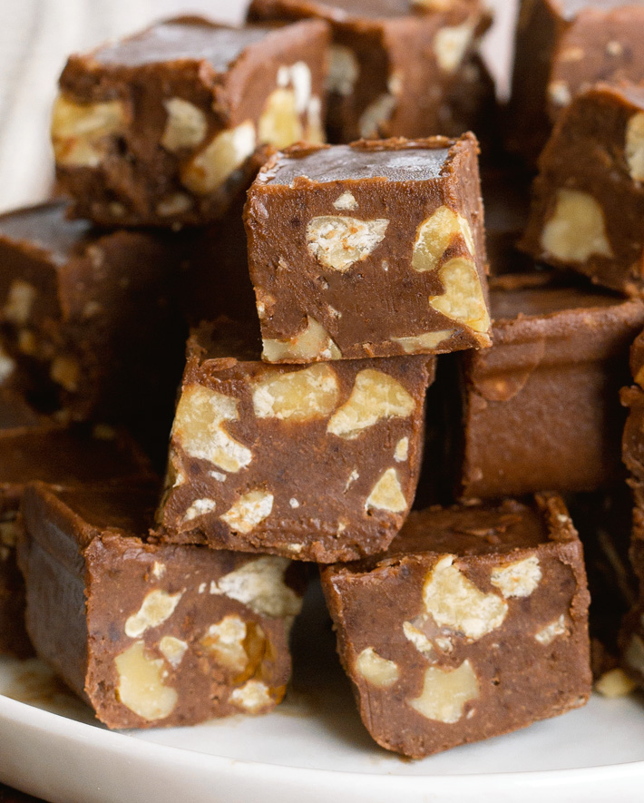 Holiday Chocolate Fudge With Walnuts Holiday Chocolate Fudge With Walnuts