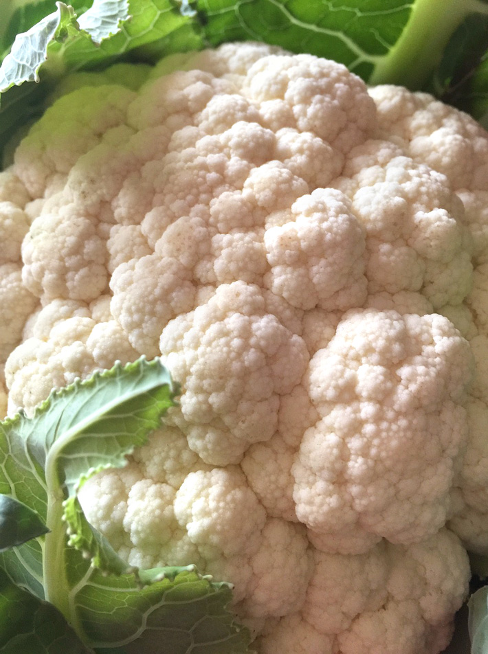 Head of raw cauliflower Head of raw cauliflower