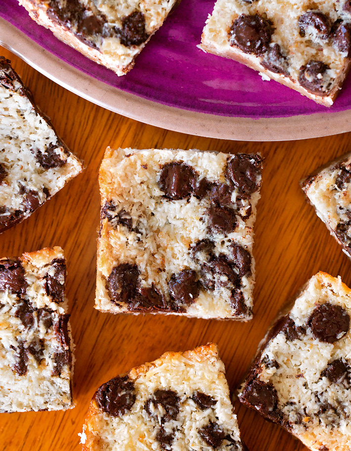 Chocolate Chip Coconut Squares Chocolate Chip Coconut Squares
