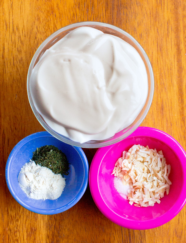 Savory Garlic Yogurt Dip Ingredients Savory Garlic Yogurt Dip Ingredients