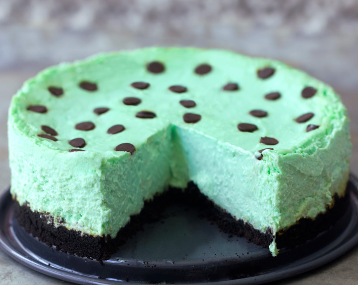 Chocolate Chip Mint Cheesecake Chocolate Chip Mint Cheesecake