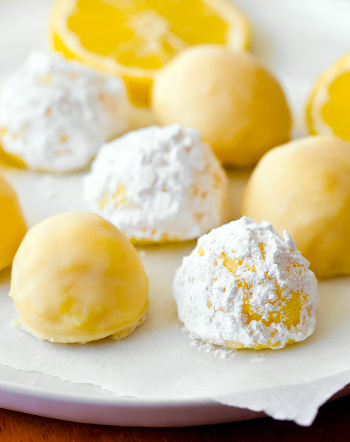 Lemon Truffles Coated With Powdered Sugar Lemon Truffles Coated With Powdered Sugar
