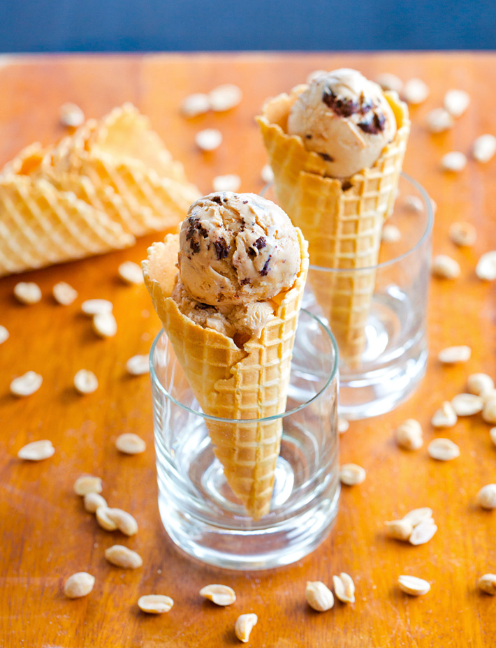 Peanut Butter Ice Cream Cones With Chocolate Peanut Butter Ice Cream Cones With Chocolate