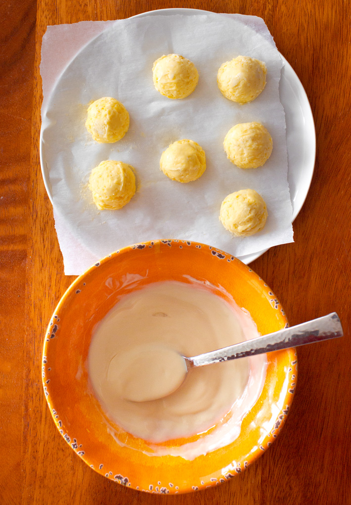 White Chocolate Covered Lemon Candy Balls White Chocolate Covered Lemon Candy Balls