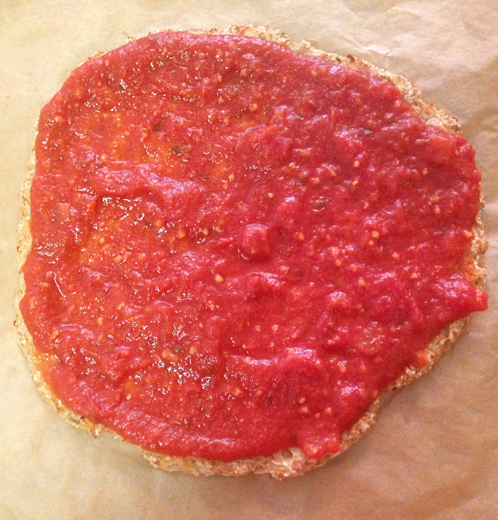 Cauliflower Crust With Tomato Sauce Cauliflower Crust With Tomato Sauce