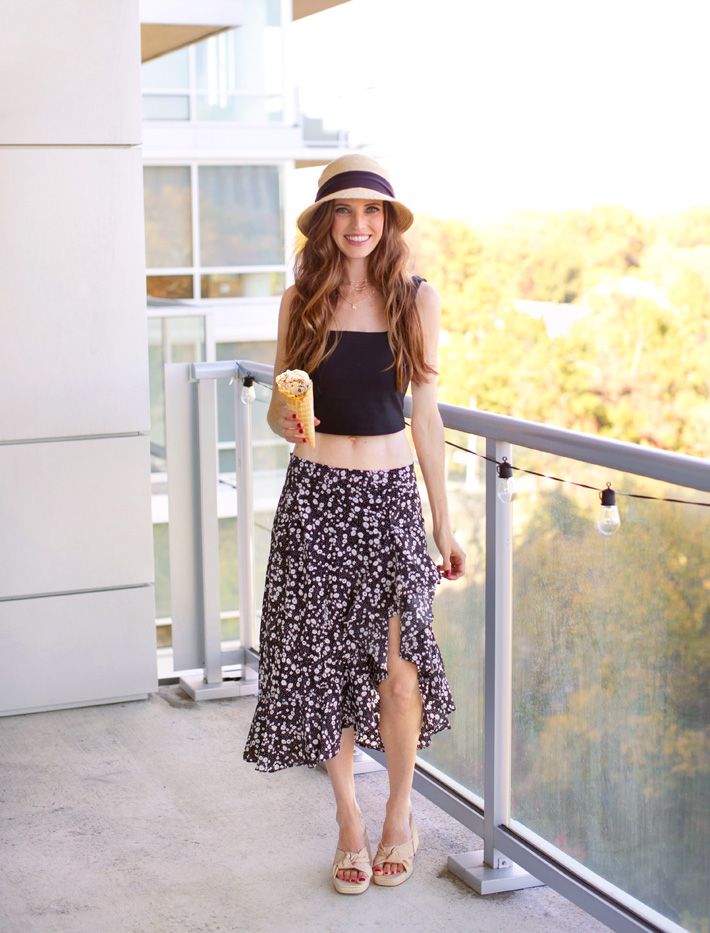 Girl Eating Vegan Ice Cream