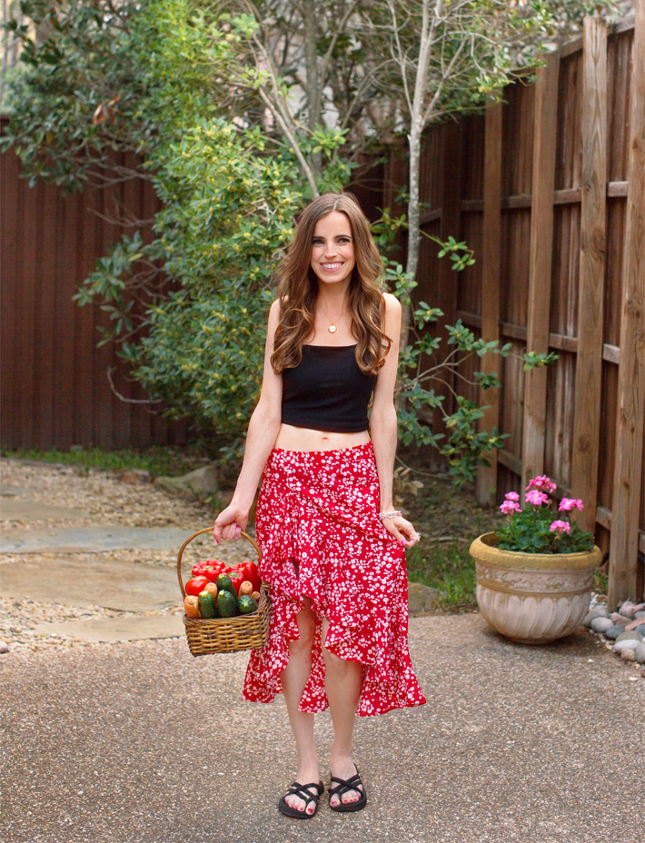 Girl Holding Vegetable Basket Girl Holding Vegetable Basket