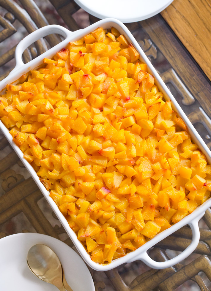 Baked Peach Oats Baked Peach Oats