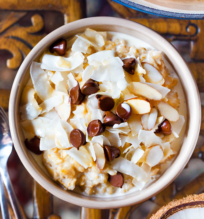 Creamy Healthy Coconut Overnight Oatmeal Creamy Healthy Coconut Overnight Oatmeal