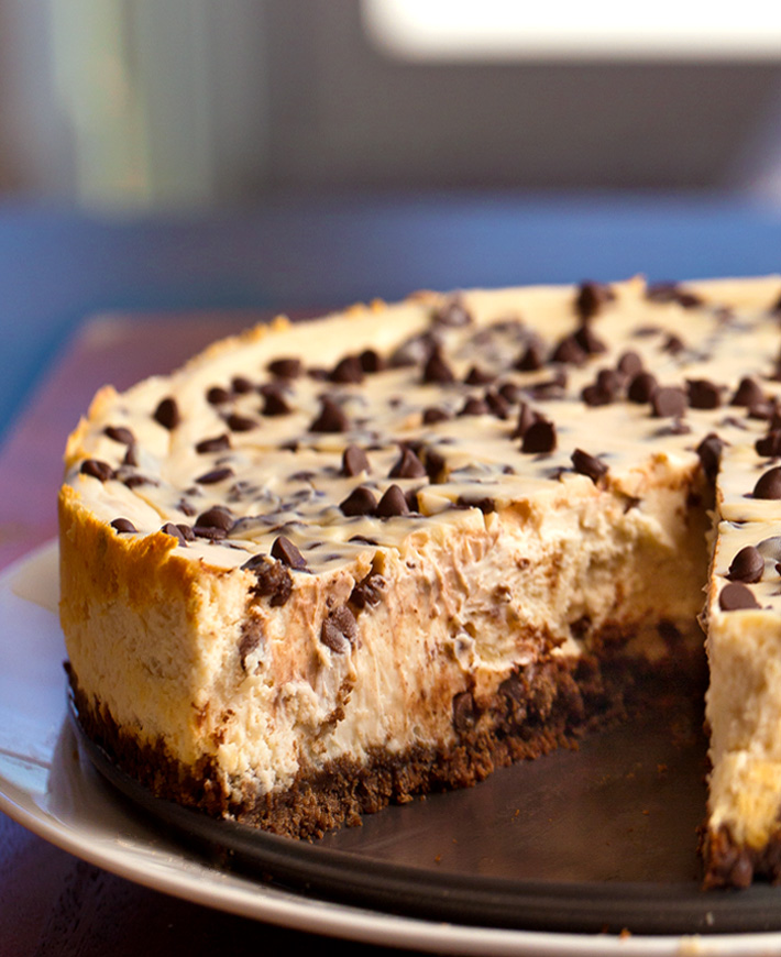 High Protein Chocolate Chip Cheesecake High Protein Chocolate Chip Cheesecake