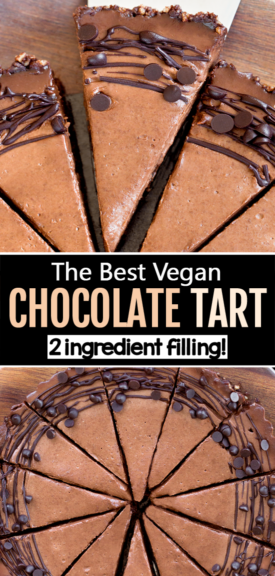 Easy 2 Ingredient Vegan Chocolate Tart Dessert Easy 2 Ingredient Vegan Chocolate Tart Dessert