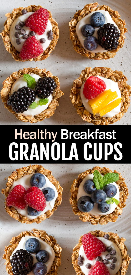 Oatmeal Breakfast Granola Cups (Vegan, Gluten Free) Oatmeal Breakfast Granola Cups (Vegan, Gluten Free)
