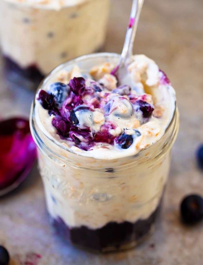 Blueberry Oats In A Jar Breakfast Blueberry Oats In A Jar Breakfast