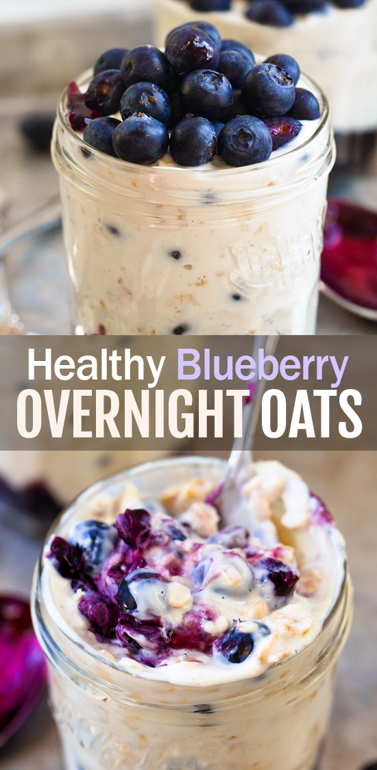 Easy Blueberry Overnight Oatmeal (Mason Jar Meal Prep Recipe) Easy Blueberry Overnight Oatmeal (Mason Jar Meal Prep Recipe)