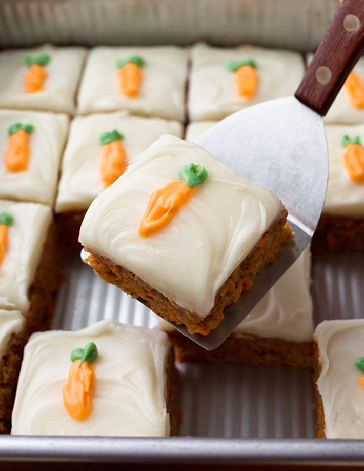 Easter Recipe Carrot Cake Bars (Cheesecake Frosting)