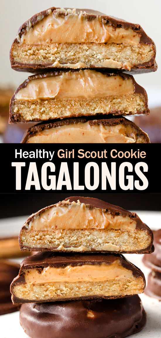 Homemade Healthy Girl Scout Cookies - Peanut Butter Tagalongs Homemade Healthy Girl Scout Cookies - Peanut Butter Tagalongs