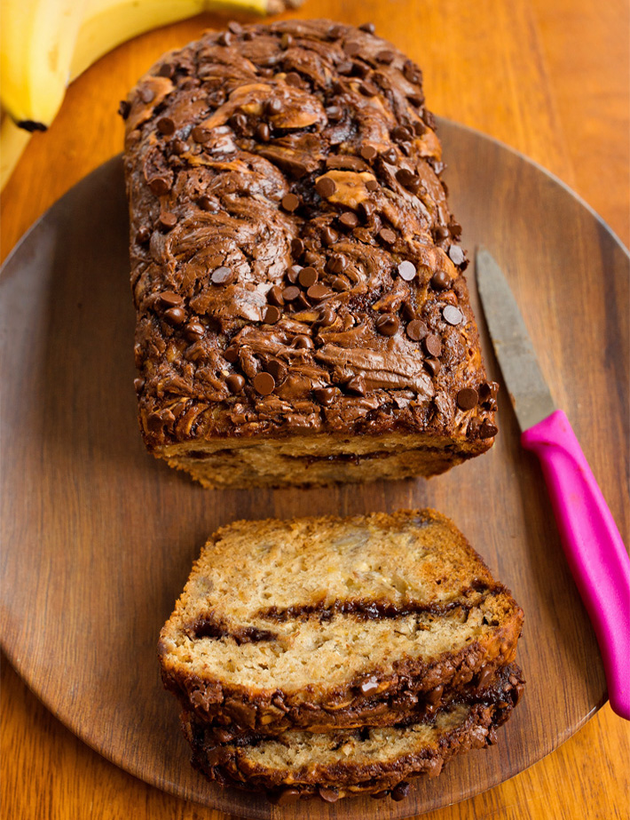 Chocolate Hazelnut Nutella Banana Bread Recipe Chocolate Hazelnut Nutella Banana Bread Recipe