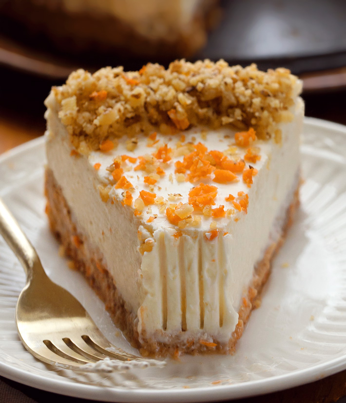 Slice Carrot Cake Layer Cheesecake Slice Carrot Cake Layer Cheesecake