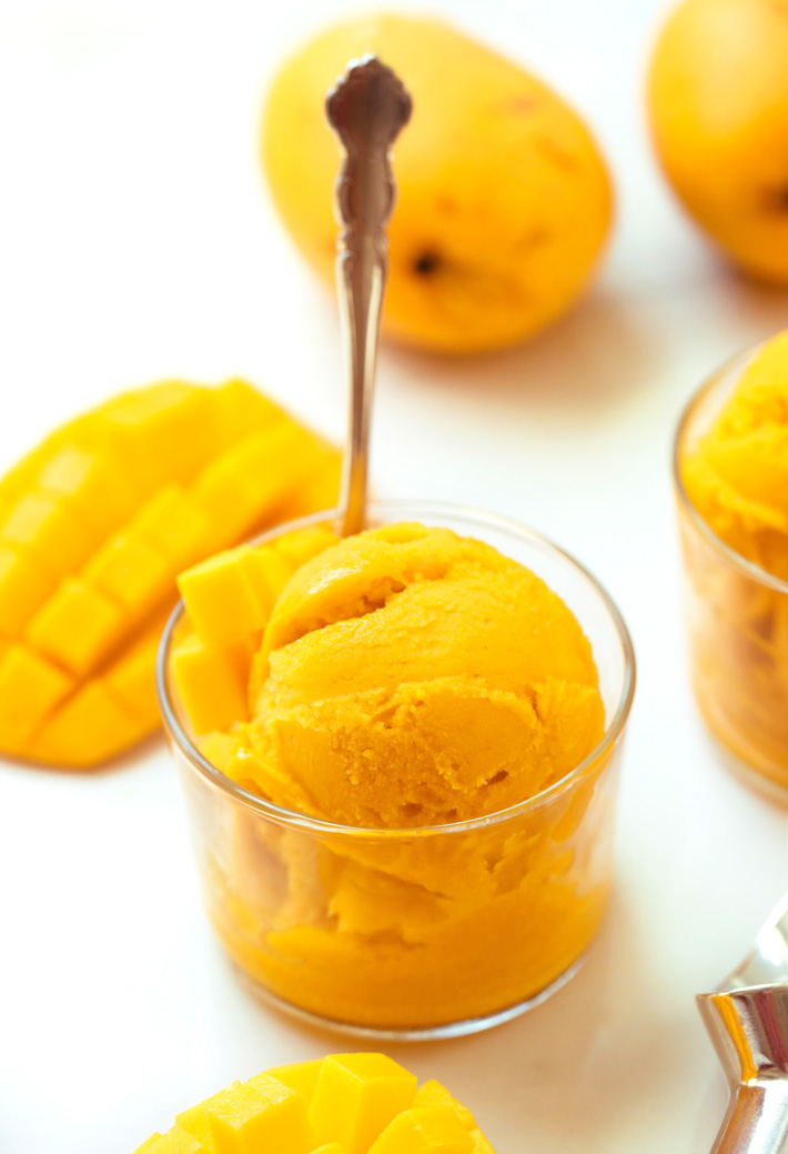 Healthy Mango Sorbet Healthy Mango Sorbet
