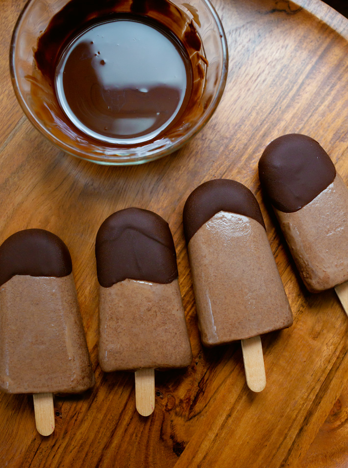 DIY Homemade Chocolate Covered Pudding Pops