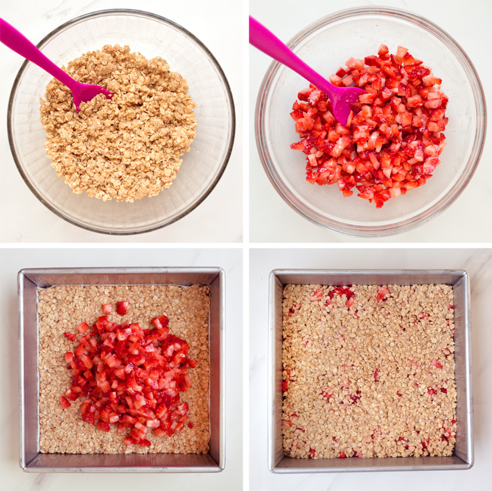 Step By Step Strawberry Oat Squares Step By Step Strawberry Oat Squares
