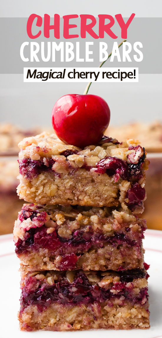 Cherry Crumble Bar Recipe (Easy, Vegan) Cherry Crumble Bar Recipe (Easy, Vegan)