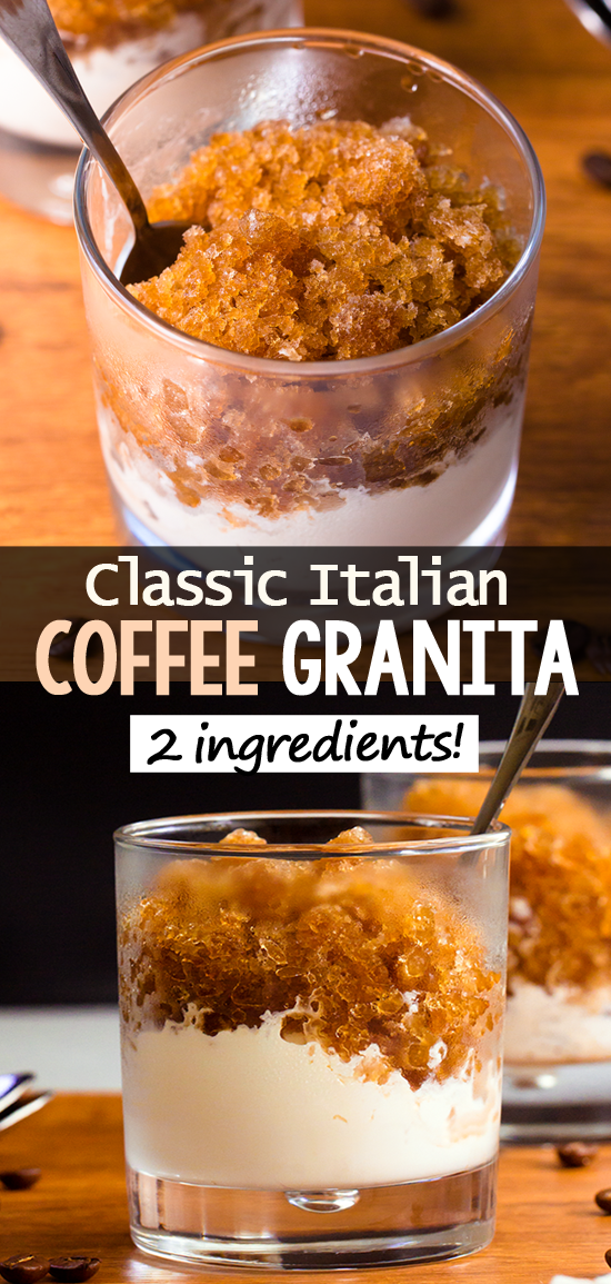 Frozen Coffee Blended Granita Recipe (2 Ingredients, No Ice Cream Machine) Frozen Coffee Blended Granita Recipe (2 Ingredients, No Ice Cream Machine)
