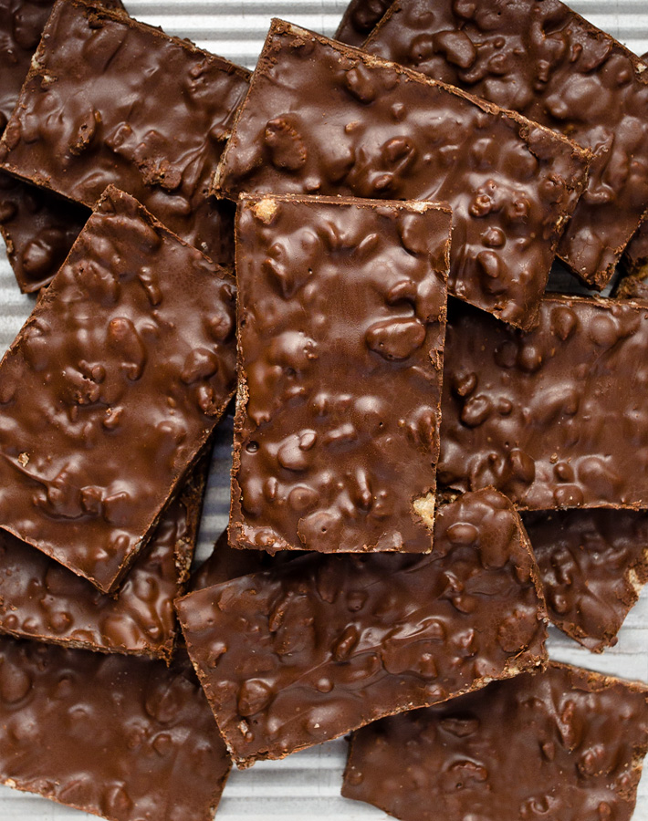 Dark Chocolate Crunch Bars With Crispy Rice Cereal Dark Chocolate Crunch Bars With Crispy Rice Cereal