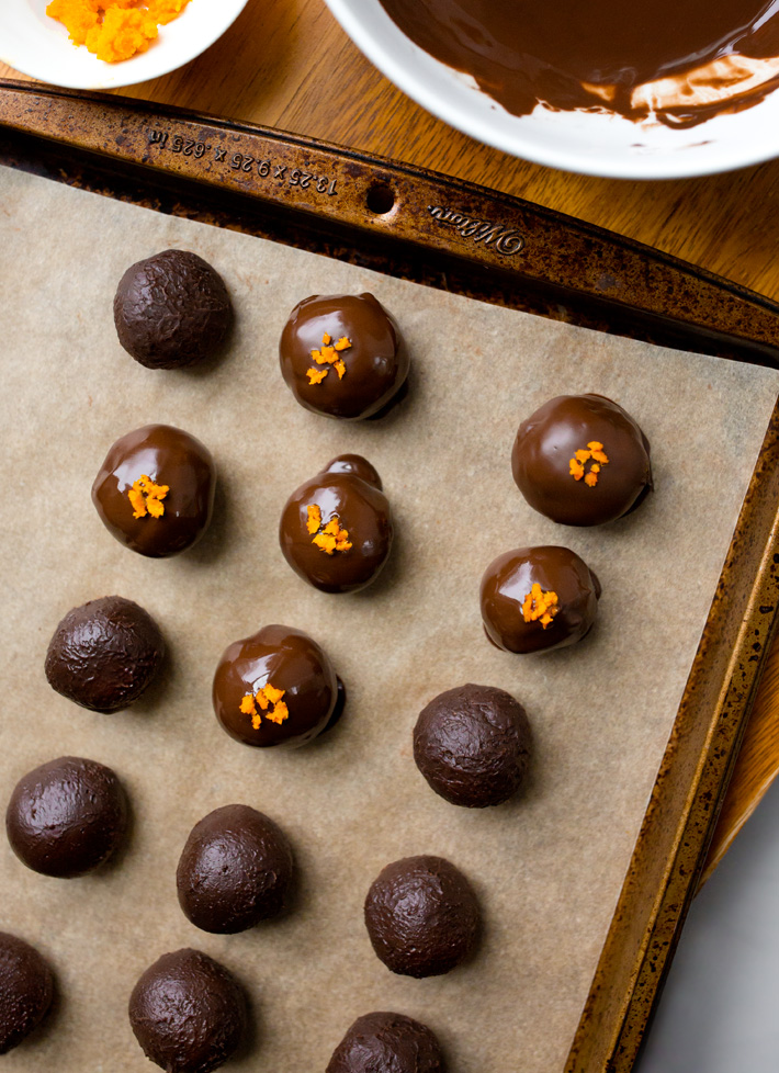 Chocolate Coconut Milk Truffles With Orange Zest Chocolate Coconut Milk Truffles With Orange Zest