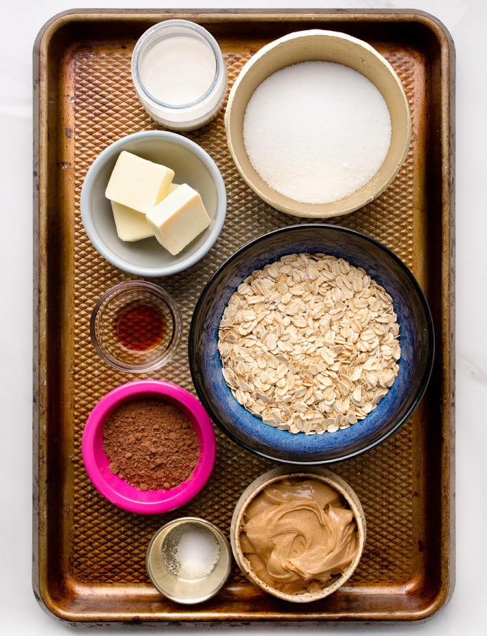 Chocolate Peanut Butter No Bake Cookie Ingredients