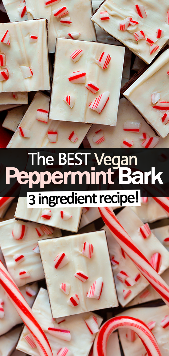 Easy Vegan White Chocolate Peppermint Bark (Holiday Dessert) Easy Vegan White Chocolate Peppermint Bark (Holiday Dessert)