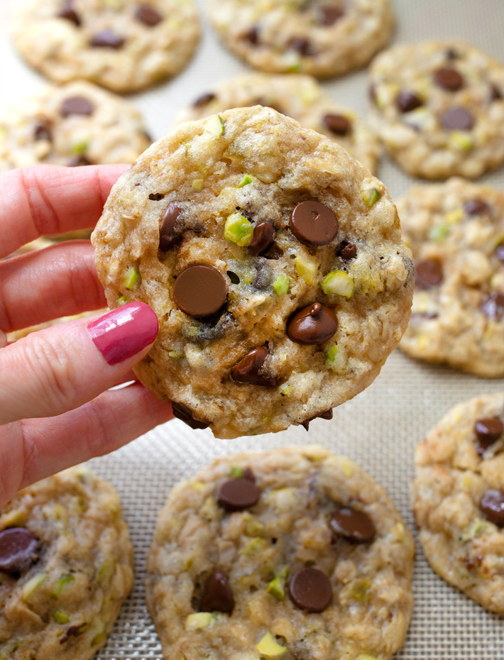 Giant Chocolate Chip Pistachio Cookies Giant Chocolate Chip Pistachio Cookies