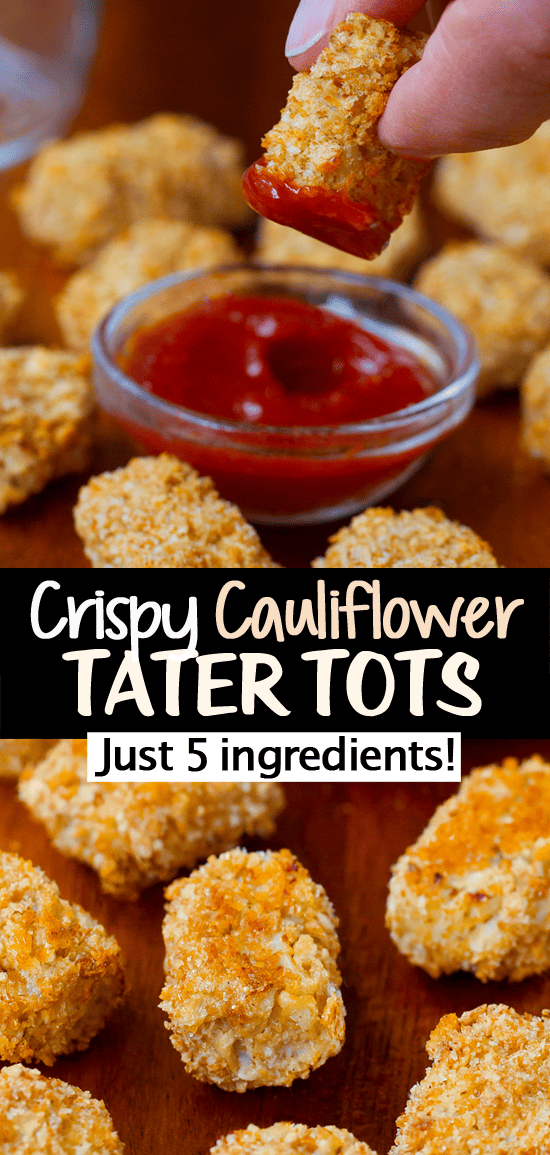 Crispy Cauliflower Tater Tots (Low Carb, Egg Free, Keto, Vegan) Crispy Cauliflower Tater Tots (Low Carb, Egg Free, Keto, Vegan)