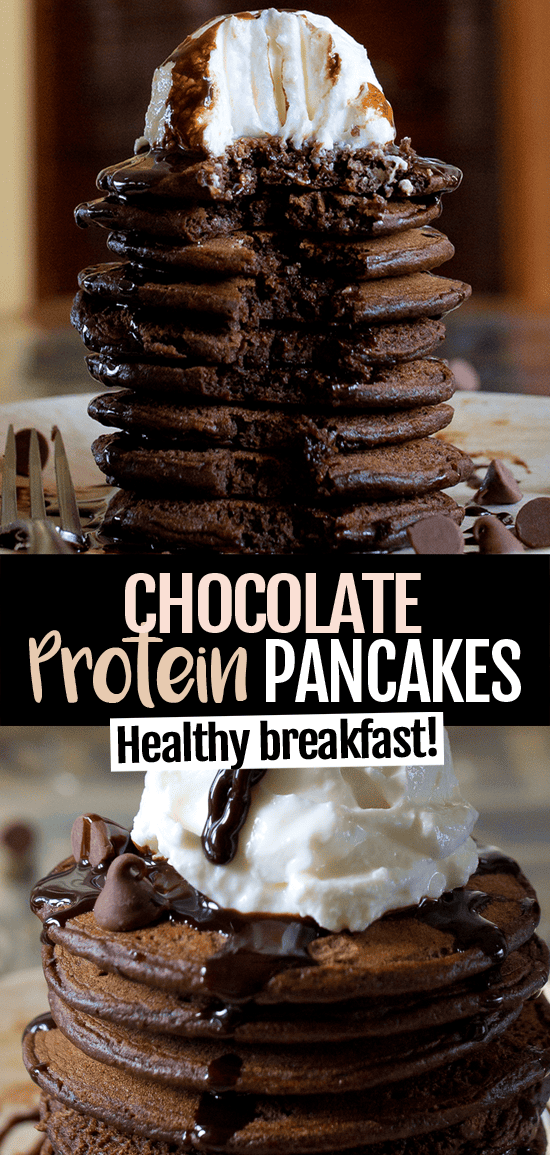 Fluffy Chocolate Protein Pancakes (Egg Free, Dairy Free) Fluffy Chocolate Protein Pancakes (Egg Free, Dairy Free)