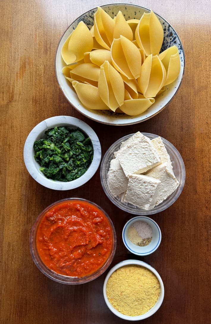 Dairy Free Stuffed Shell Ingredients