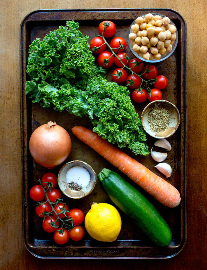 Ingredients For Healthy Chickpea Vegetable Soup Ingredients For Healthy Chickpea Vegetable Soup