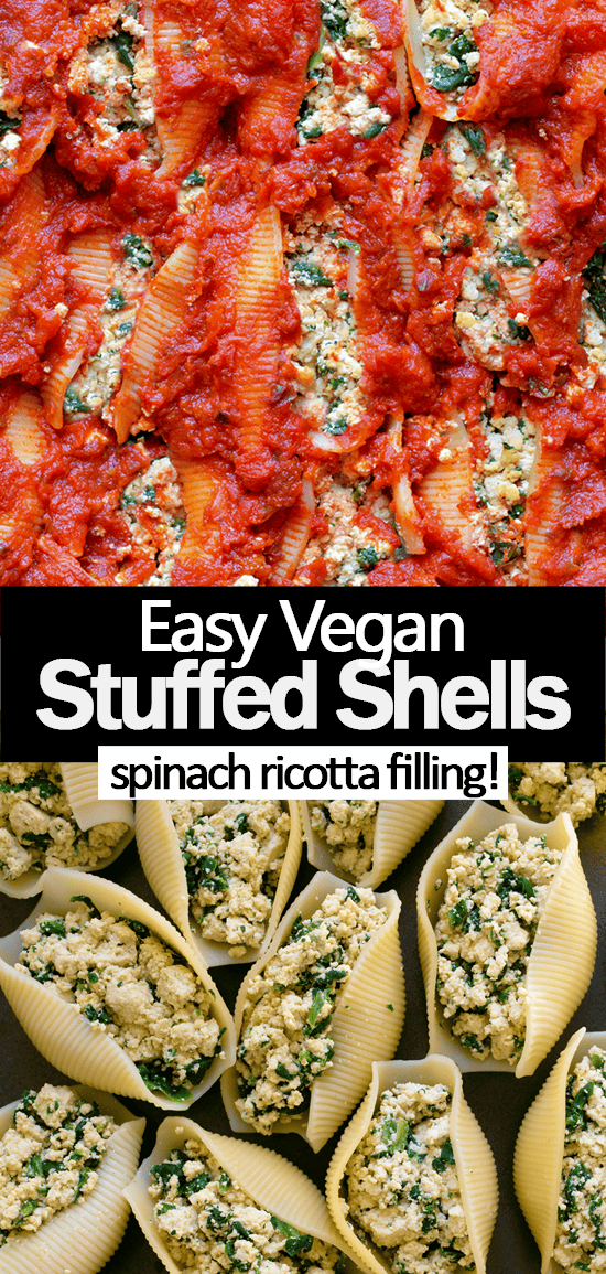 Healthy Vegan Spinach Stuffed Shells (No Cashews) Healthy Vegan Spinach Stuffed Shells (No Cashews)
