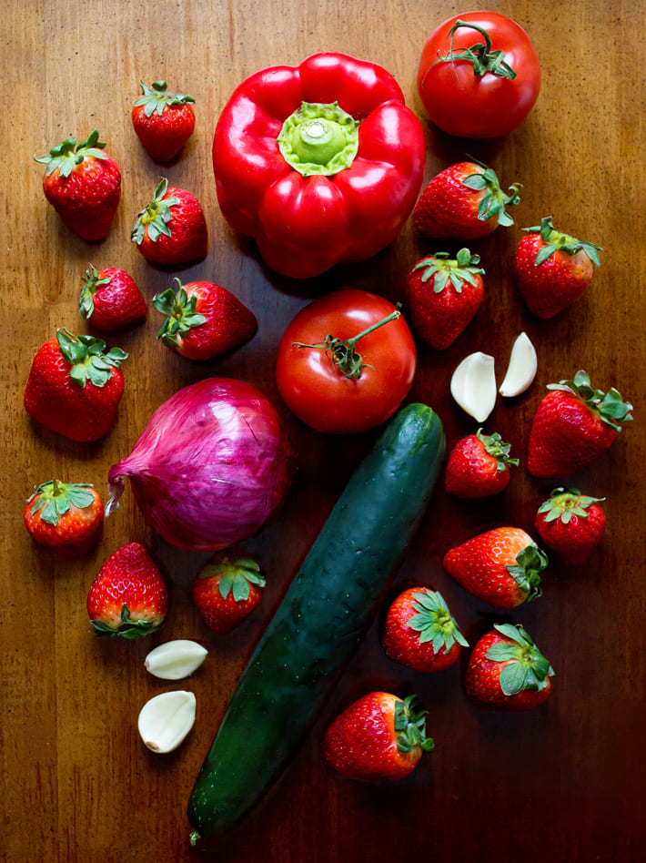 Homemade Summer Gazpacho Ingredients Homemade Summer Gazpacho Ingredients