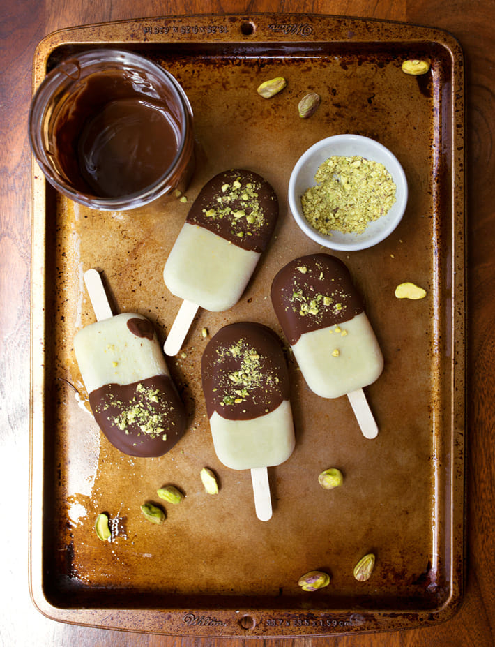 Chocolate Pistachio Popsicles Chocolate Pistachio Popsicles