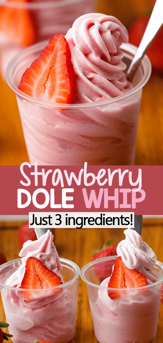 Copycat Disney Strawberry Dole Whip Soft Serve Copycat Disney Strawberry Dole Whip Soft Serve