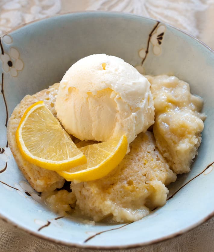 Dairy Free Lemon Pudding Cake (Vegan Dessert)