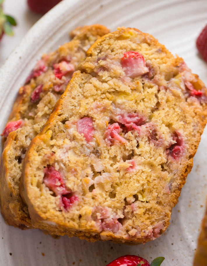 Strawberry Banana Loaf Slice Strawberry Banana Loaf Slice