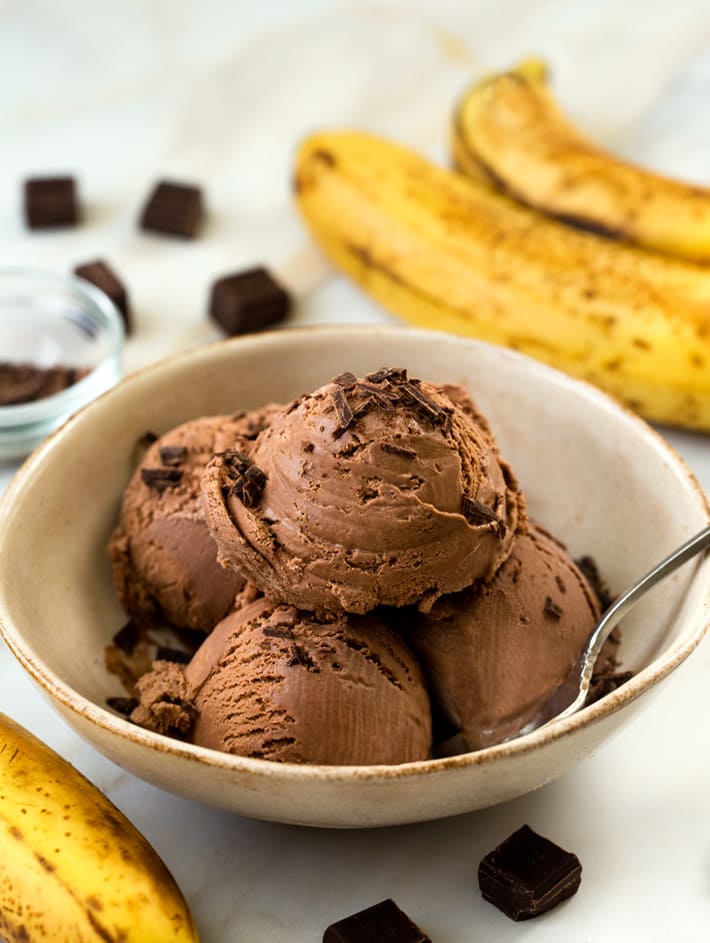 Vegan Chocolate Banana Ice Cream Vegan Chocolate Banana Ice Cream