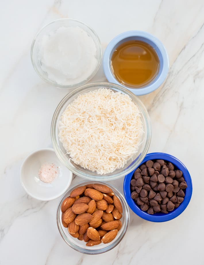 Healthy Coconut Candy Ingredients With Nuts Healthy Coconut Candy Ingredients With Nuts