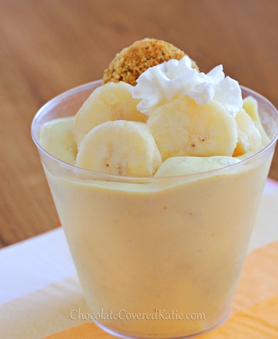 Creamy Southern Banana Pudding: egg-free / dairy-free / gluten-free / vegan / no sugar https://lett-trim.today/2013/07/11/banana-pudding-recipe-healthy/ @choccoveredkt