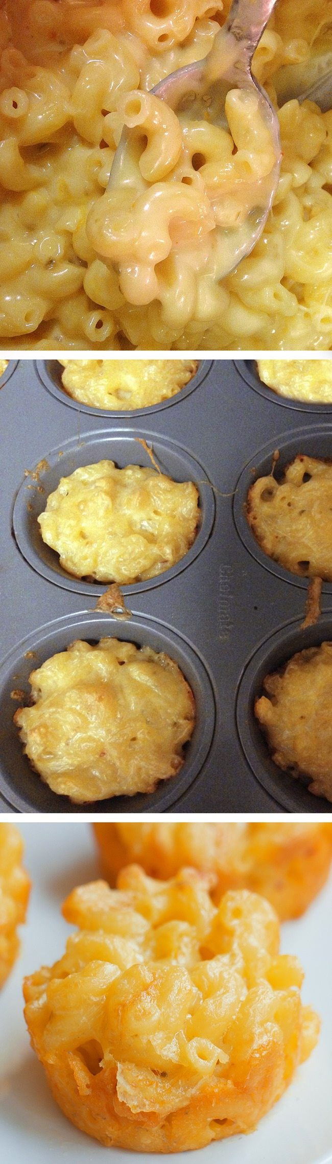 Mac & Cheese To Go – from @choccoveredkt – Bake them in a muffin tin for an easy "on the go" snack... Great for lunchboxes too... https://lett-trim.today/2016/02/01/baked-mac-cheese-cups-go/