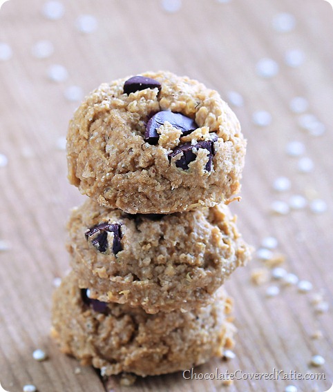 Secret Chocolate Chip Quinoa Cookies: https://lett-trim.today/2014/02/26/chocolate-chip-quinoa-cookies/ Secret Chocolate Chip Quinoa Cookies: https://lett-trim.today/2014/02/26/chocolate-chip-quinoa-cookies/
