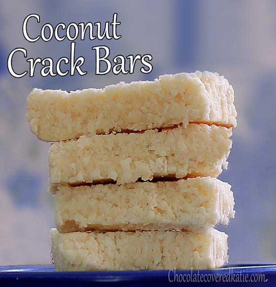 COCONUT CRACK BARS - 1 cup shredded coconut, 1/2 tsp vanilla extract, 1/8 tsp salt, 1/4 cup... Full recipe: https://lett-trim.today/2012/08/30/no-bake-coconut-crack-bars/ @choccoveredkt COCONUT CRACK BARS - 1 cup shredded coconut, 1/2 tsp vanilla extract, 1/8 tsp salt, 1/4 cup... Full recipe: https://lett-trim.today/2012/08/30/no-bake-coconut-crack-bars/ @choccoveredkt
